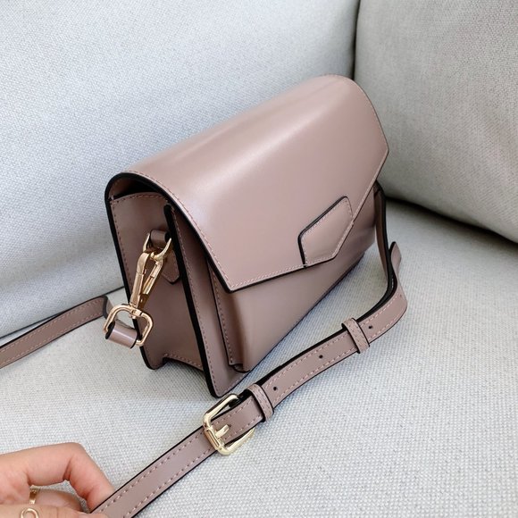 The Bobbi Leather Small Crossbody Bag - Pink - Picture 13 of 16